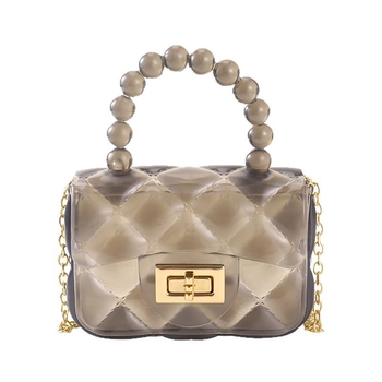 Saiyue чанта за рамо с перлена синджирна дръжка — уличен стил, правоъгълна квадратна форма, чанта с капак, джоб за мобилен телефон