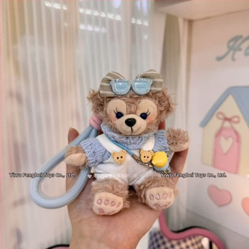 Fengbei λούτρινο αρκουδάκι-κούκλα μενταγιόν – κοντό plush, γέμισμα PP βαμβάκι, καταγωγή Yiwu, κατάλληλο για 14+