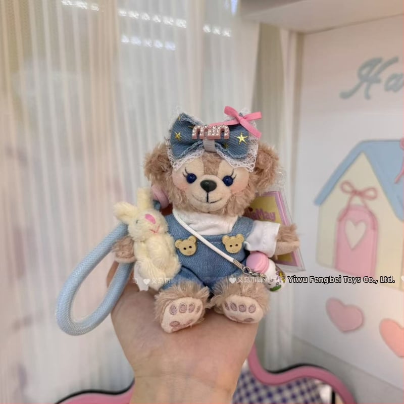 Fengbei λούτρινο αρκουδάκι-κούκλα μενταγιόν – κοντό plush, γέμισμα PP βαμβάκι, καταγωγή Yiwu, κατάλληλο για 14+