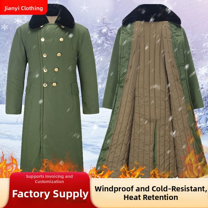 Военно палто в стил кадри, подплатено флийсом, термична изолация, едноцветно, материя: смес от химически влакна, марка Haolong, зима
