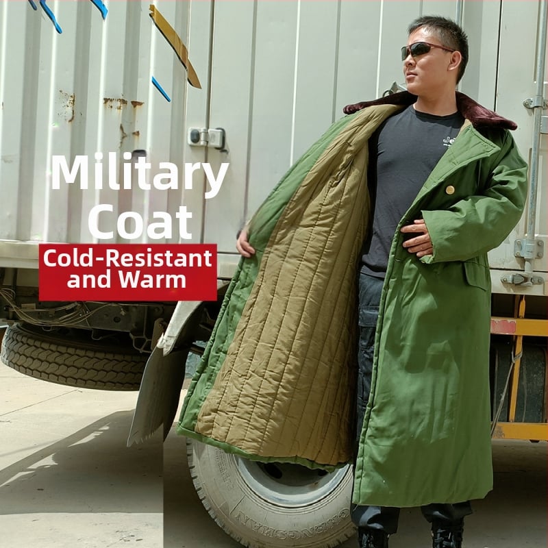 Военно палто в стил кадри, подплатено флийсом, термична изолация, едноцветно, материя: смес от химически влакна, марка Haolong, зима