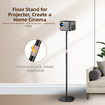 Suport de proiector metal retractabil — montaj ascuns lângă pat, pentru birou sau podea, fără găuri