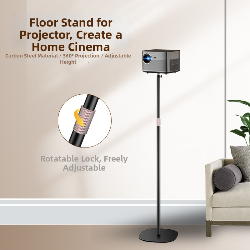 Suport de proiector metal retractabil — montaj ascuns lângă pat, pentru birou sau podea, fără găuri