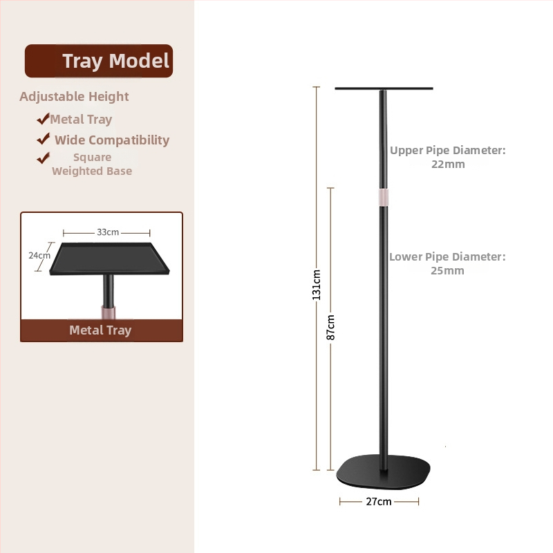 Suport de proiector metal retractabil — montaj ascuns lângă pat, pentru birou sau podea, fără găuri