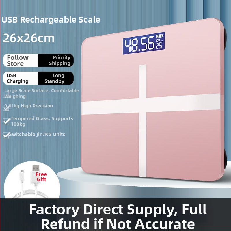Зареждаема точна интелигентна скала за телесни мазнини за домашна употреба, подходяща за възрастни и деца.