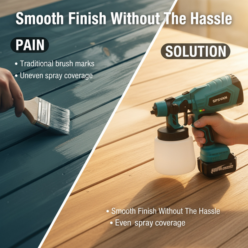 Spsvan ηλεκτρικό πιστόλι ψεκασμού, υψηλή ατμοποίηση για οικιακή απολύμανση και ψεκασμό λατέξ βαφής, επαναφορτιζόμενη μπαταρία λιθίου, 21V