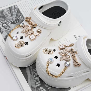 Set Catarame Pentru Încălțăminte cu Flori – Accesorii DIY detașabile pentru încălțăminte casual și papuci, Stil zilnic, vară-toamnă