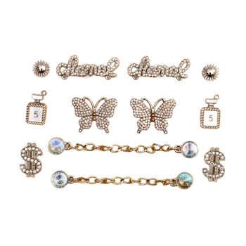 Set Catarame Pentru Încălțăminte cu Flori – Accesorii DIY detașabile pentru încălțăminte casual și papuci, Stil zilnic, vară-toamnă