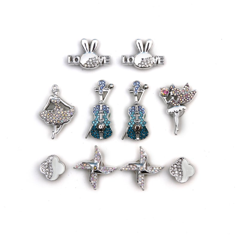 Set Catarame Pentru Încălțăminte cu Flori – Accesorii DIY detașabile pentru încălțăminte casual și papuci, Stil zilnic, vară-toamnă