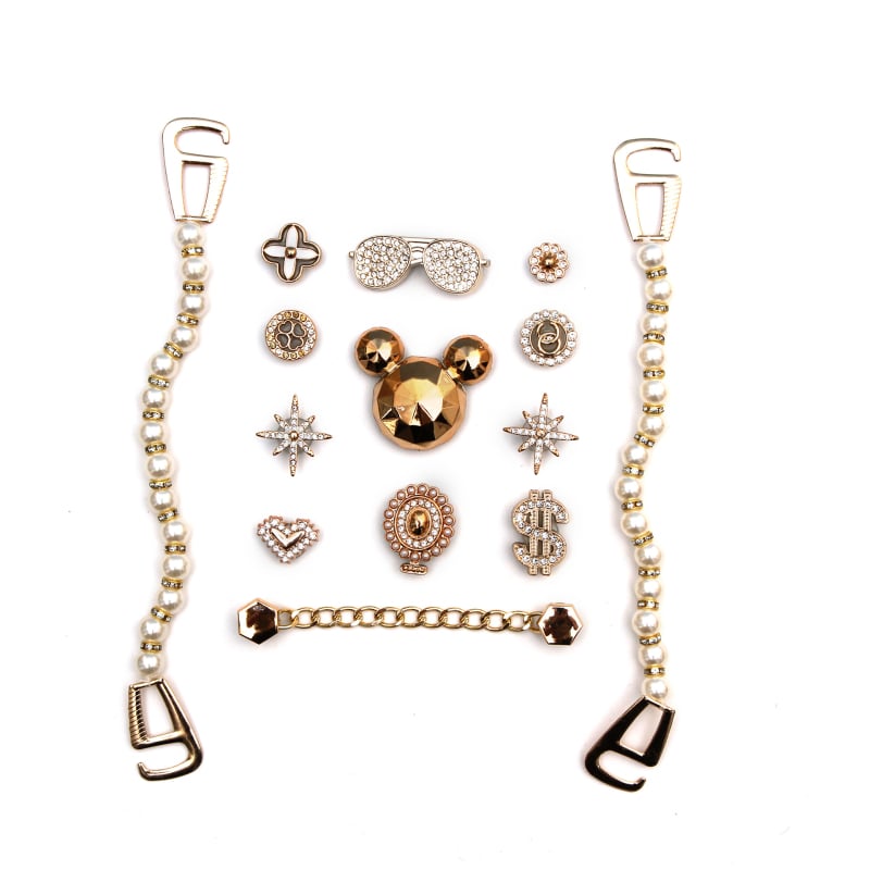 Set Catarame Pentru Încălțăminte cu Flori – Accesorii DIY detașabile pentru încălțăminte casual și papuci, Stil zilnic, vară-toamnă