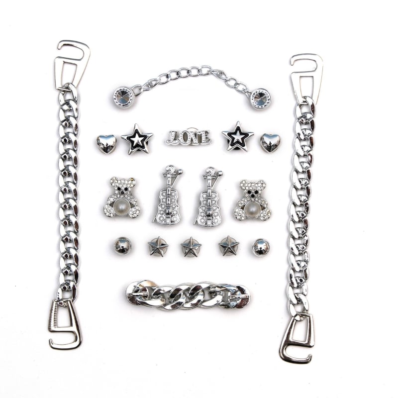 Set Catarame Pentru Încălțăminte cu Flori – Accesorii DIY detașabile pentru încălțăminte casual și papuci, Stil zilnic, vară-toamnă