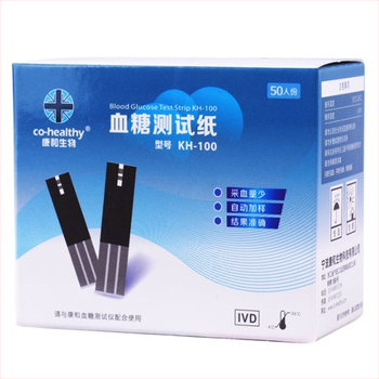 KH-100 veresuhkru testribad kodukasutuseks — KH-100 glükomeeter Kanghe, täiskasvanutele, riiklik garanti, meditsiiniline standard Zhejiang Machinery Injection 20162220827