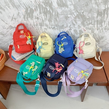 Najlon crossbody torbica za djecu, unisex, za osnovnu školu, s prozračnom podlogom i uzorkom slova
