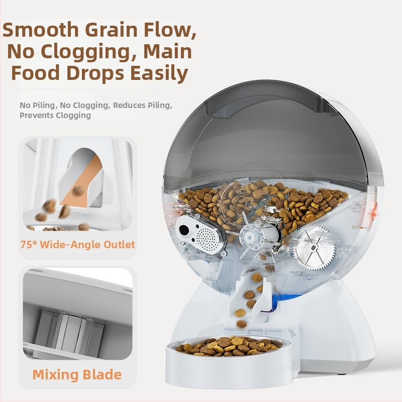 Ferris Wheel умна хранилка за домашни любимци с камера и WiFi, дозатор за котешка храна, модел ZNWS01