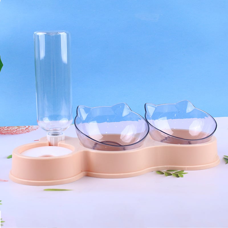 3-в-1 комплект за котки и кучета с автоматичен воден диспенсър и хранилка, модел 145, APP поддръжка, подходящ за кучета и котки, със сваляема част, тегло 303