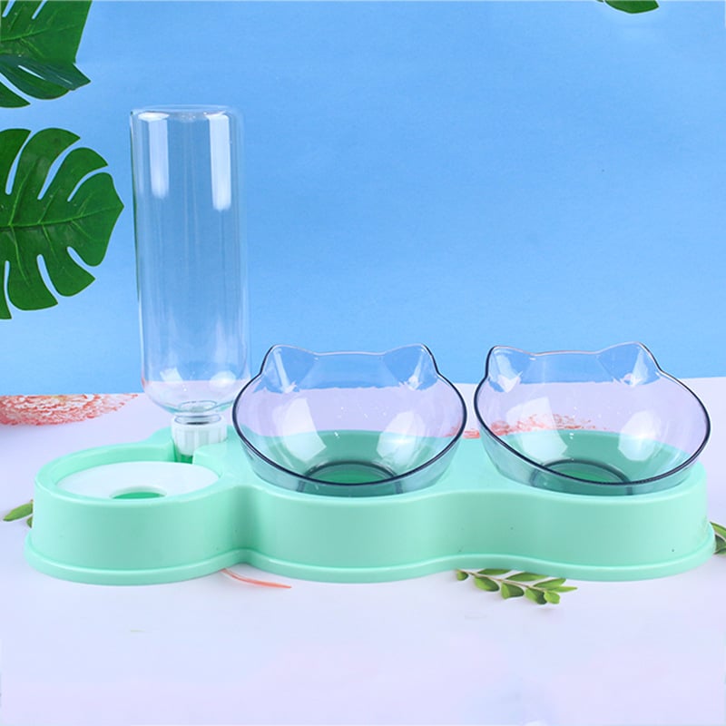 3-в-1 комплект за котки и кучета с автоматичен воден диспенсър и хранилка, модел 145, APP поддръжка, подходящ за кучета и котки, със сваляема част, тегло 303