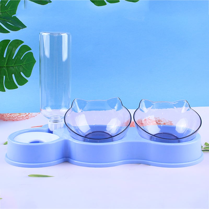 3-в-1 комплект за котки и кучета с автоматичен воден диспенсър и хранилка, модел 145, APP поддръжка, подходящ за кучета и котки, със сваляема част, тегло 303