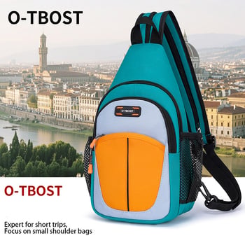 O-TBOST muška prsna torba, Oxford tkanina, vodootporna i otporna na habanje, podstava od poliestera, svakodnevna uporaba