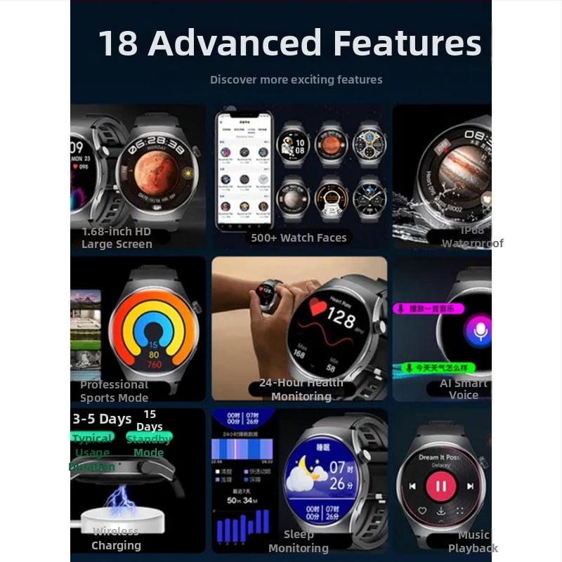 Pametni sat s NFC, praćenje srčanog ritma, zasićenost krvi kisikom, praćenje sna, svakodnevna vodootpornost