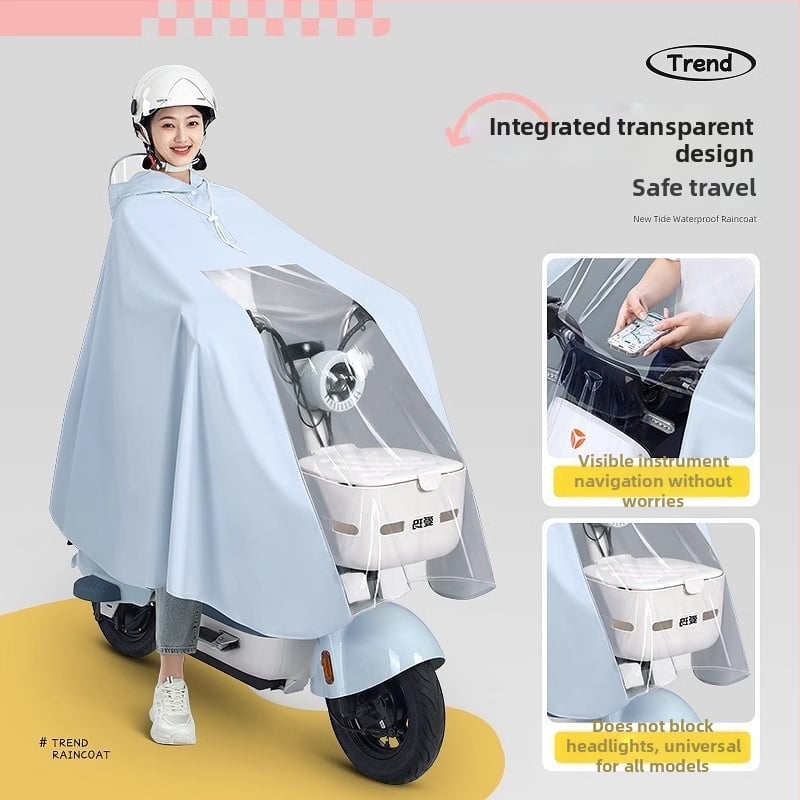 Пончо за двама мотоциклетисти – водоустойчива защита за мотоциклети и електрически превозни средства, дебел Oxford плат, възможност за персонализация