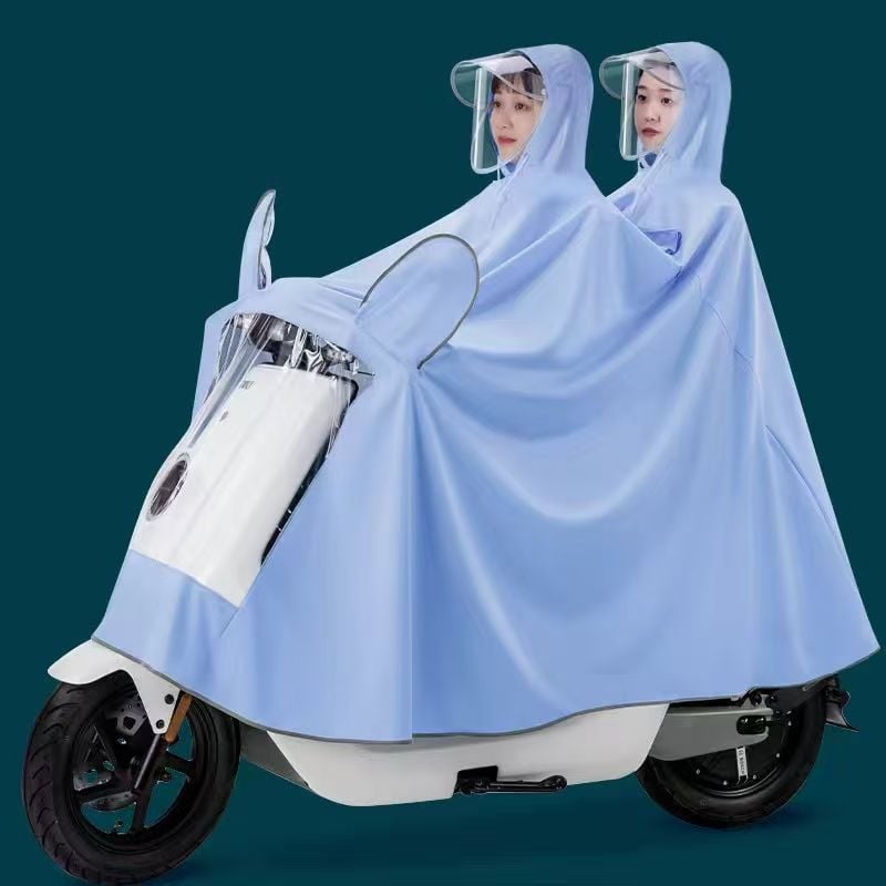 Пончо за двама мотоциклетисти – водоустойчива защита за мотоциклети и електрически превозни средства, дебел Oxford плат, възможност за персонализация