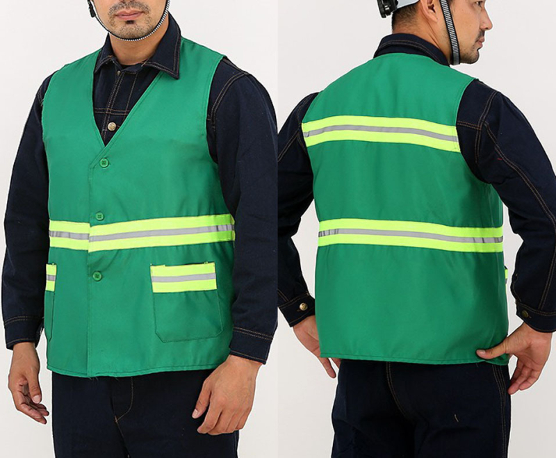 Reflektirajuća sigurnosna vest za rad na otvorenom — Marka: Good care; Materijal: Uniform Fabric; Težina: 120; Namjena: vanjski rad.