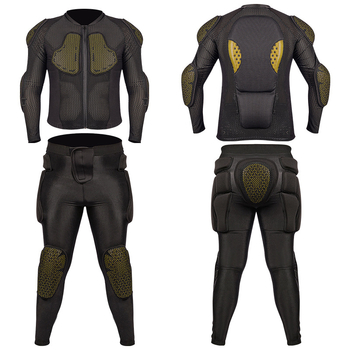 Професионален комплект ски протектори: коляно, лакът, рамо и ханш протектори; Lycra + PU