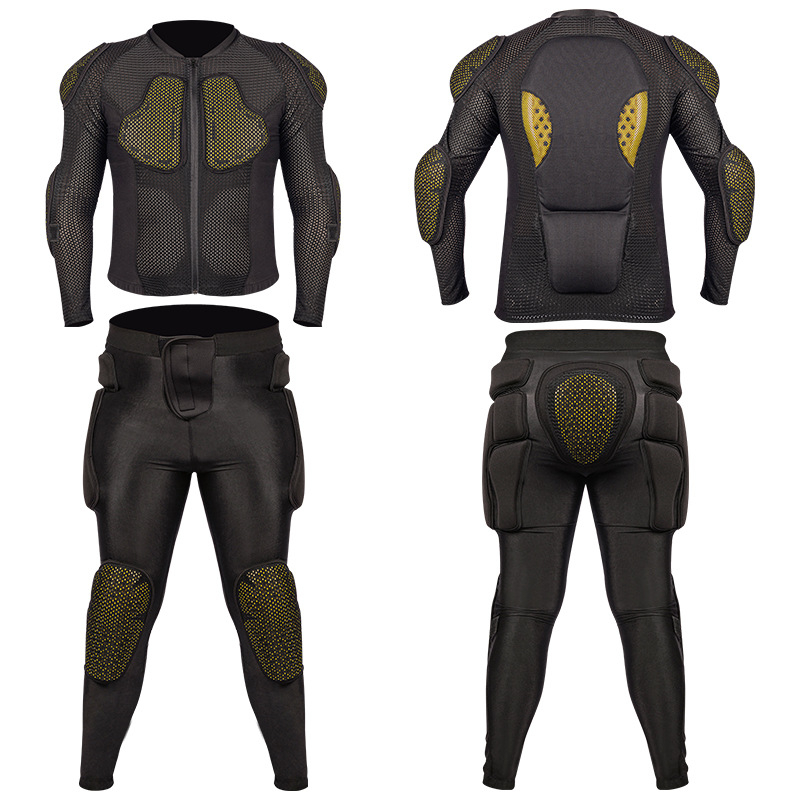 Професионален комплект ски протектори: коляно, лакът, рамо и ханш протектори; Lycra + PU