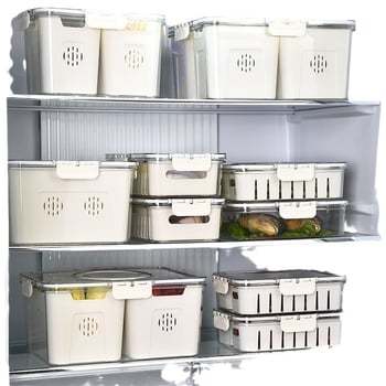 Кутия за свежест с много отделения – хранителна пластмасова, портативна, с уплътнение и система за отцеждане