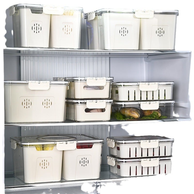 Кутия за свежест с много отделения – хранителна пластмасова, портативна, с уплътнение и система за отцеждане