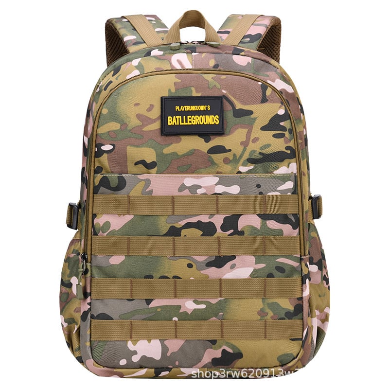 Laste kamuflaaziga seljakott poistele, Oxford-kangast, hingav, ultra-kerg, kulumiskindel, öise nähtavuse jaoks reflektoritega, kumerad õlarihmad