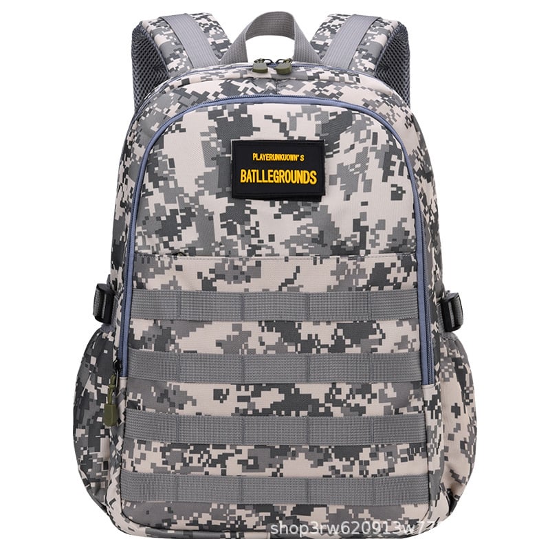 Laste kamuflaaziga seljakott poistele, Oxford-kangast, hingav, ultra-kerg, kulumiskindel, öise nähtavuse jaoks reflektoritega, kumerad õlarihmad