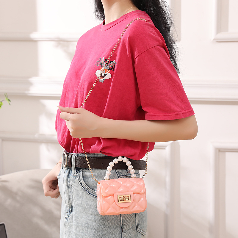 Свежа и сладка Jelly Pack PVC чанта с ID джоб, хоризонтална квадратна форма, отваряне latch