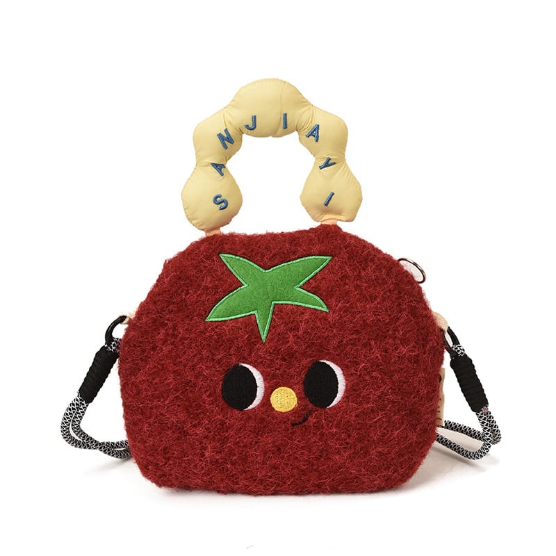 Dječja pliš torbica za telefon s cartoon dizajnom, crossbody remen, unisex, vodootporna, prostor za novac, geometrijski uzorak, za učenike osnovne škole, zimsko izdanje 2025