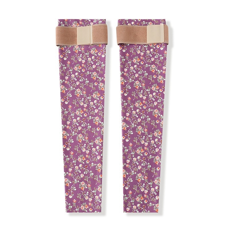 Derong принтирани протектори за прасци с ластик и колянна подложка, универсални, нехлъзгащи се, топли удължени чорапени маншети