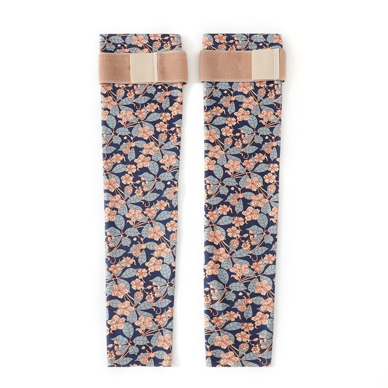 Derong принтирани протектори за прасци с ластик и колянна подложка, универсални, нехлъзгащи се, топли удължени чорапени маншети