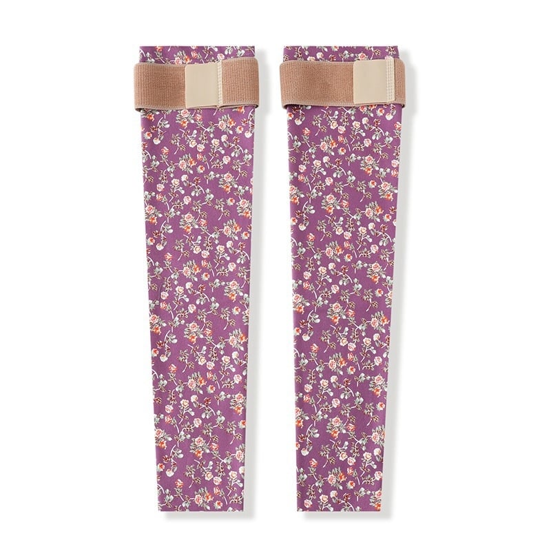 Derong принтирани протектори за прасци с ластик и колянна подложка, универсални, нехлъзгащи се, топли удължени чорапени маншети