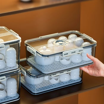 Čajni set i kutija za skladištenje šalice s poklopcem, otporna na prašinu, organizator za čašu vode, moderan PET plast, ekstra veliko