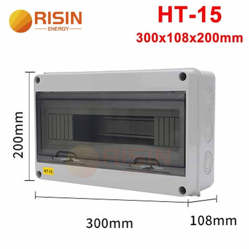 Външна IP65 кутия за разпределение на прекъсвачи за 2–24 вериги, 125A, монтаж по релса, ABS пламеноустойчив корпус