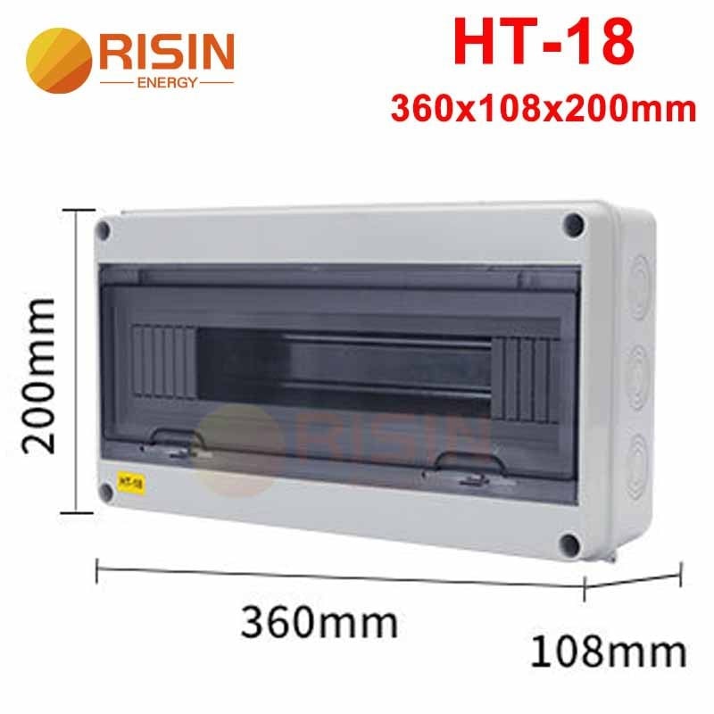 Външна IP65 кутия за разпределение на прекъсвачи за 2–24 вериги, 125A, монтаж по релса, ABS пламеноустойчив корпус