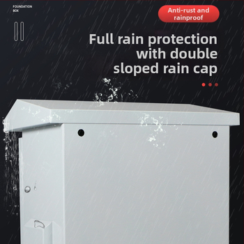 Външна кутия за видеонаблюдение JK-988, IP45, корпус от студено валцована стомана, монтаж на стена/опора, номинален ток 16 A