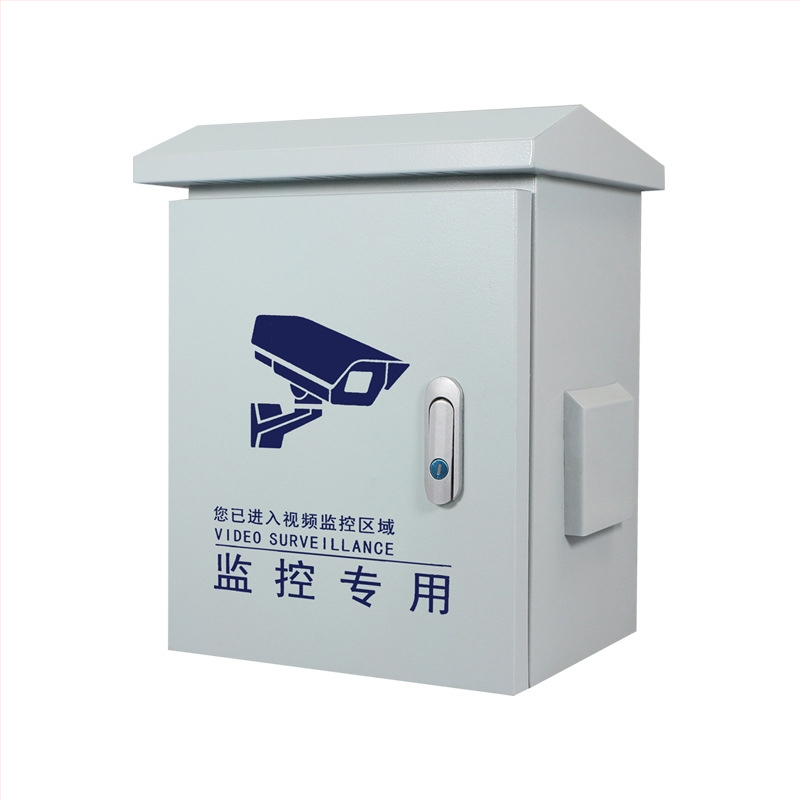 Външна кутия за видеонаблюдение JK-988, IP45, корпус от студено валцована стомана, монтаж на стена/опора, номинален ток 16 A