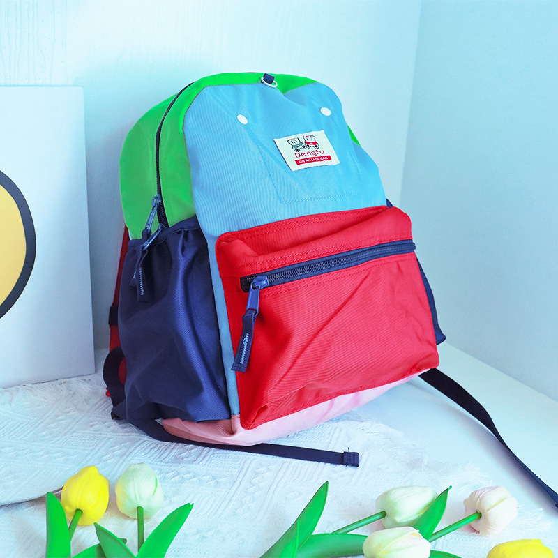 Unisex καμβάς σχολική τσάντα για νηπιαγωγείο — ελαφριά, anti-theft