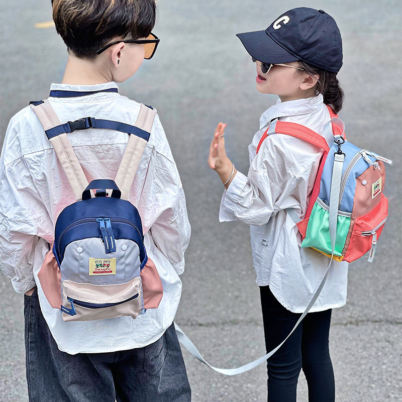 Unisex καμβάς σχολική τσάντα για νηπιαγωγείο — ελαφριά, anti-theft