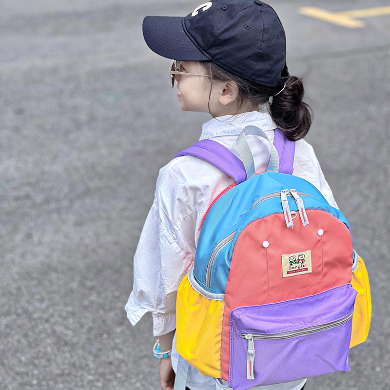 Unisex καμβάς σχολική τσάντα για νηπιαγωγείο — ελαφριά, anti-theft