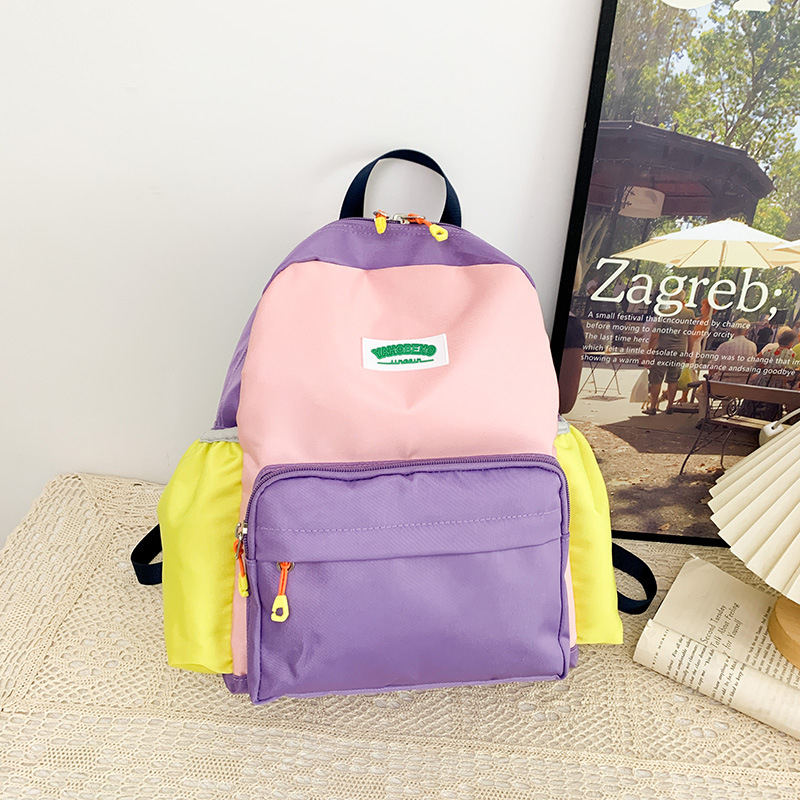 Unisex καμβάς σχολική τσάντα για νηπιαγωγείο — ελαφριά, anti-theft