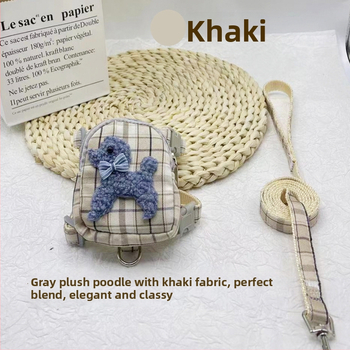 Разтегателна каишка за домашни любимци с раничка и джоб за лакомства за малки кучета, марка Shen Chong Ju, модел 038