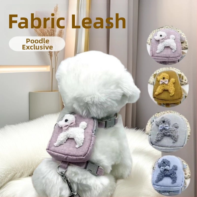 Разтегателна каишка за домашни любимци с раничка и джоб за лакомства за малки кучета, марка Shen Chong Ju, модел 038