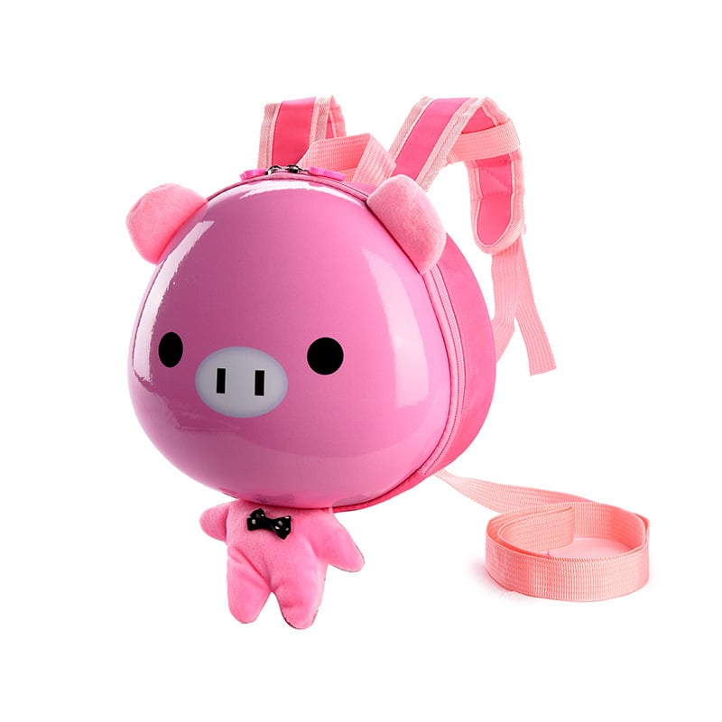 Lasteaia seljakott EVA-korpusiga, loomamustriga, kaotuste vastu köis, kõverad õla-rihmad