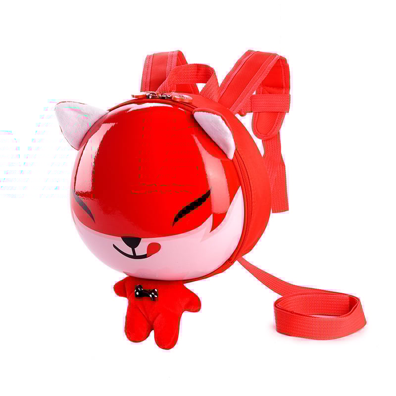 Lasteaia seljakott EVA-korpusiga, loomamustriga, kaotuste vastu köis, kõverad õla-rihmad